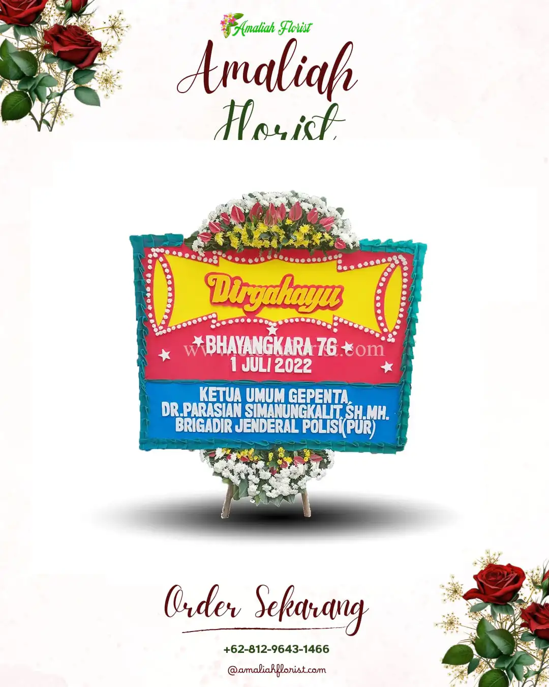 Papan Bunga HUT Ulang Tahun Nengahan